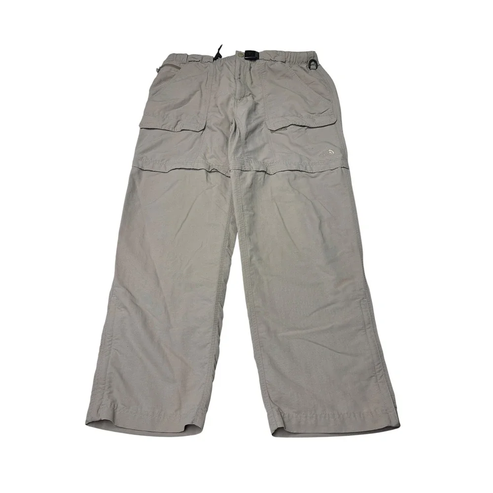 The North Face Mens XL W36 L31 Grey Convertible Hiking Cargo Pants Zip Off Nylon